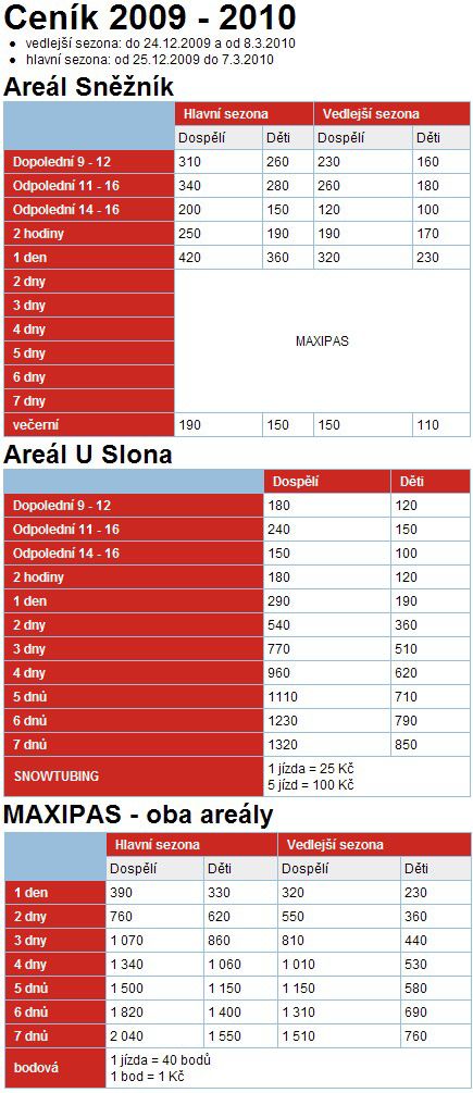 Ski centrum Snnk - Doln Morava