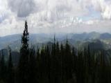 Výhled z rozhledny na Czarne Góre - panorama západní výhled